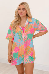 Kabana Krew Bold Tropical Button Up Shirt SALE