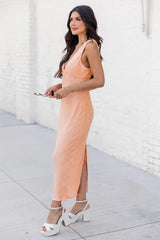 All Dolled Up Cantaloupe Midi Dress FINAL SALE