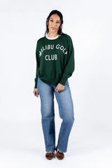 Malibu Golf Club Green Lightweight Sweater