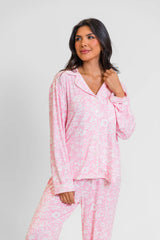 Good To Get Away In Kathy Floral Button Up Pajama Top