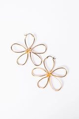 Gold Wire Daisy Earrings