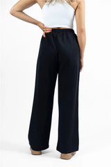 Let's Just Stay Black Knit Wide Leg Pants