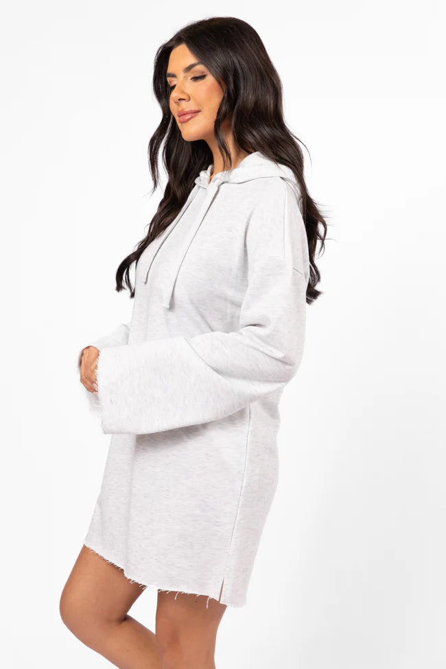 Keep On Heather Grey Hoodie Style Knit Dress FINAL SALE