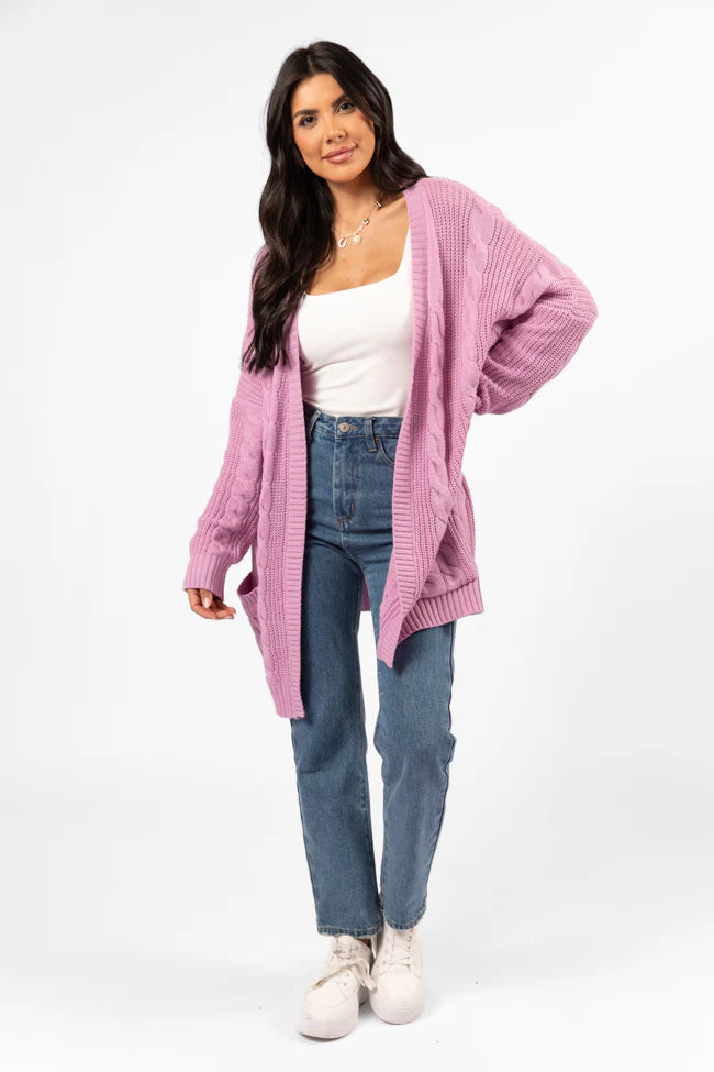 Won't Change My Heart Orchid Cardigan SALE