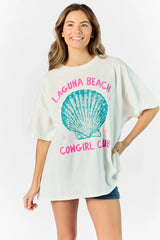 Laguna Beach Off White Hyfve Oversized Graphic Tee