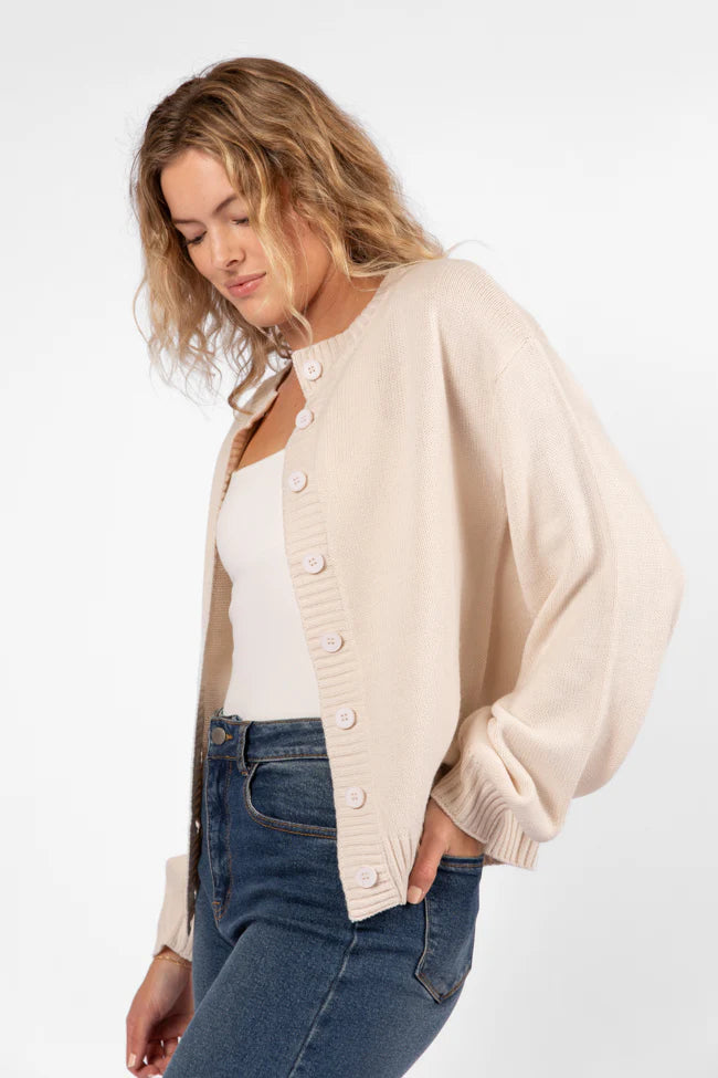 All We Have Beige Button Front Cardigan SALE