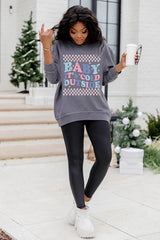 Baby It's Cold Outside Charcoal Corded Graphic Sweatshirt