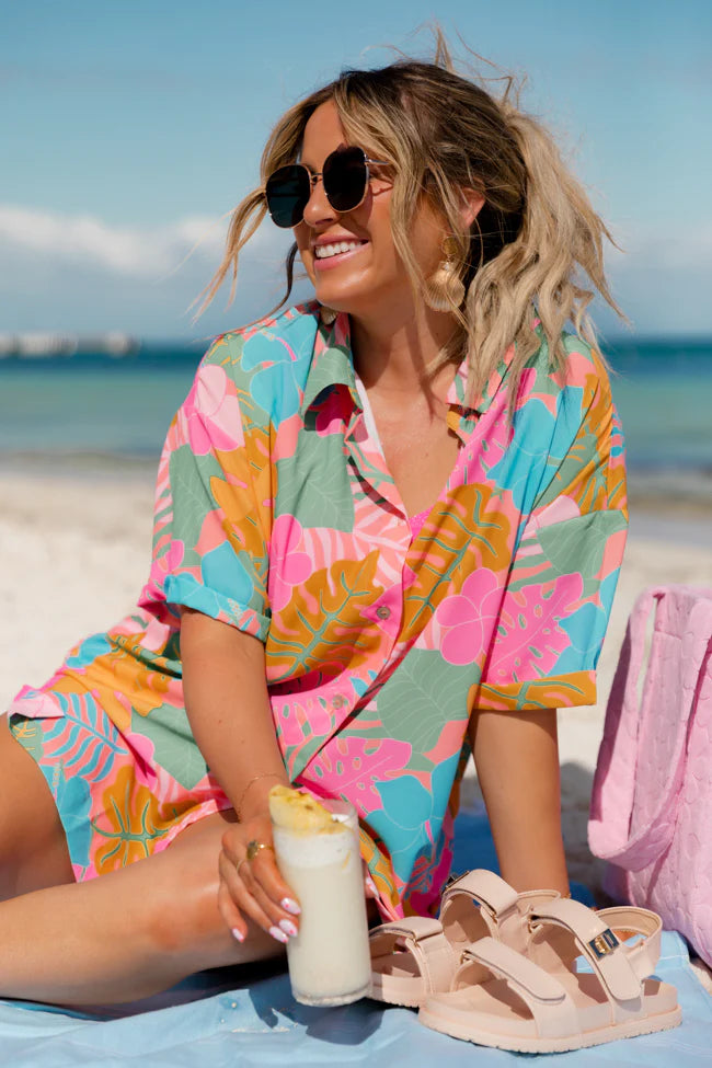 Kabana Krew Bold Tropical Button Up Shirt SALE