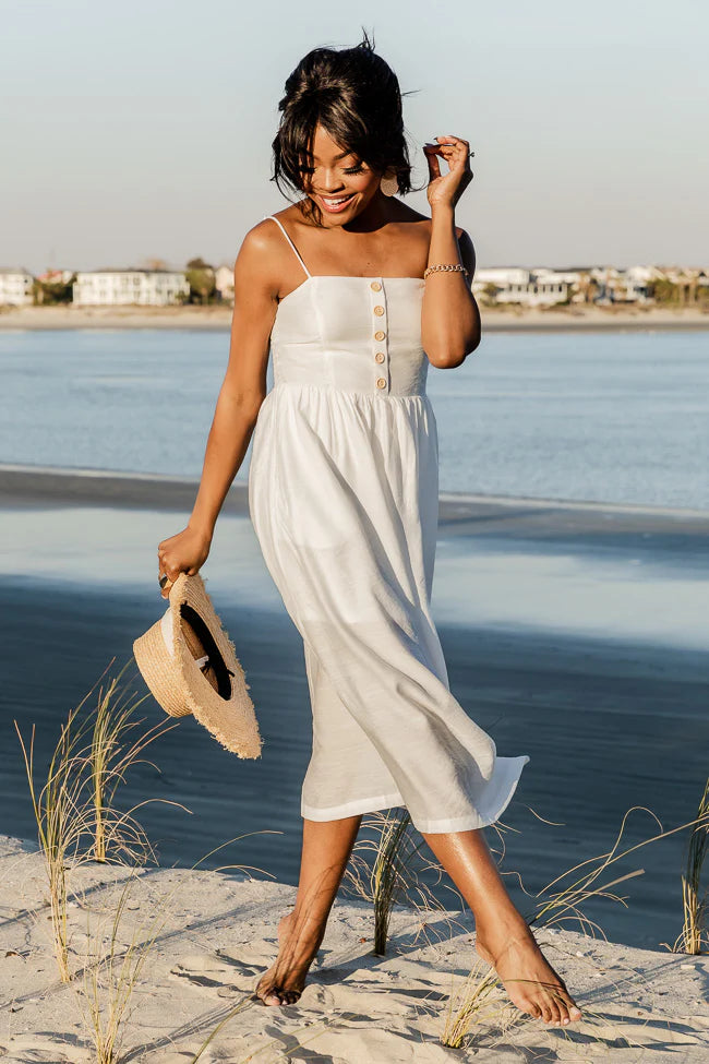 New Beginnings Ivory Midi Dress FINAL SALE