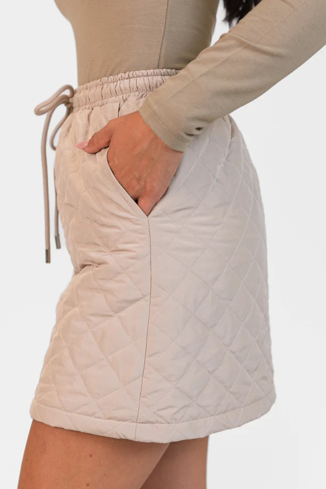 Colder Weather Mushroom Quilted Skort SALE