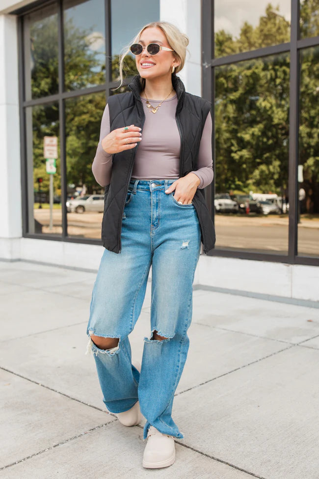 A Lovely Life Taupe Fitted Long Sleeve Layering Tee SALE