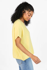 Sweet Disposition Yellow Oversized Short Sleeve Cardigan