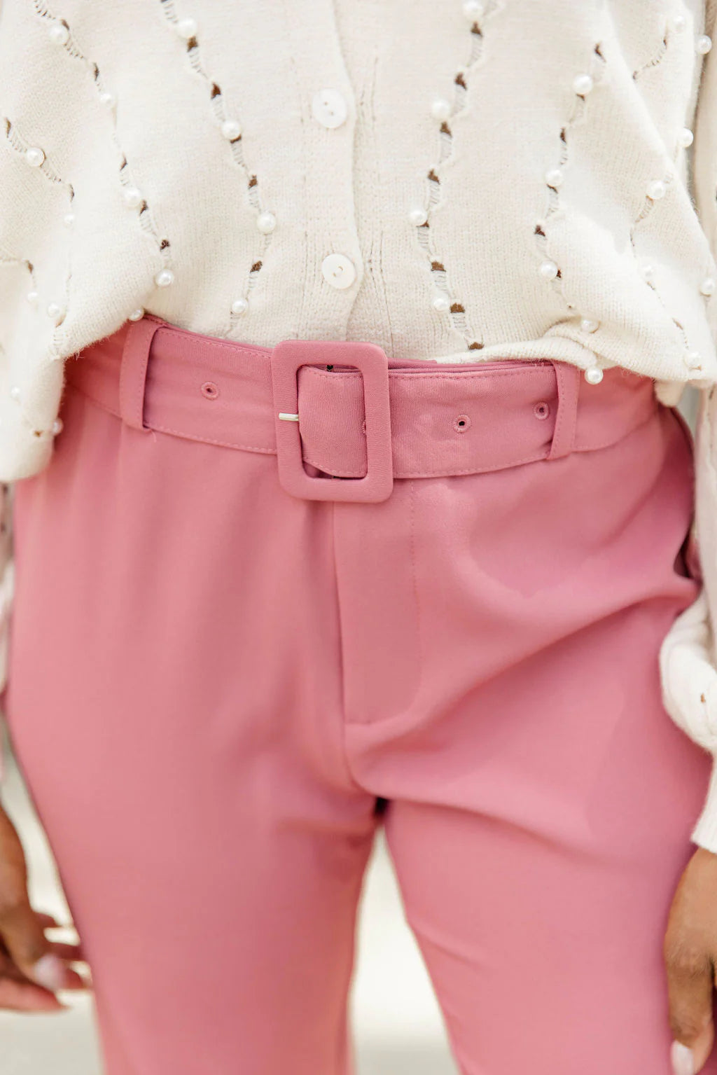 Need It All Pink Belted Pants FINAL SALE