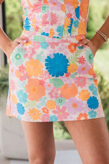 Botanical Blossoms Floral Skort FINAL SALE