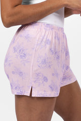 Sweet Dreams In Purple Floral Fantasy Pajama Shorts FINAL SALE