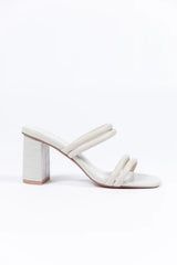 Elaine Beige Strap Heels