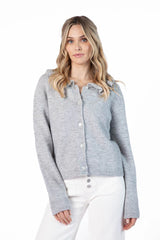 Just A Feeling Grey Collared Cardigan