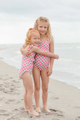 Kid's Beach Vibes Only In Watermelon Crawl One Piece Swimsuit FINAL SALE