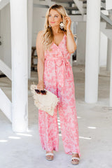 Sweet But Salty Pink Floral Jumpsuit FINAL SALE