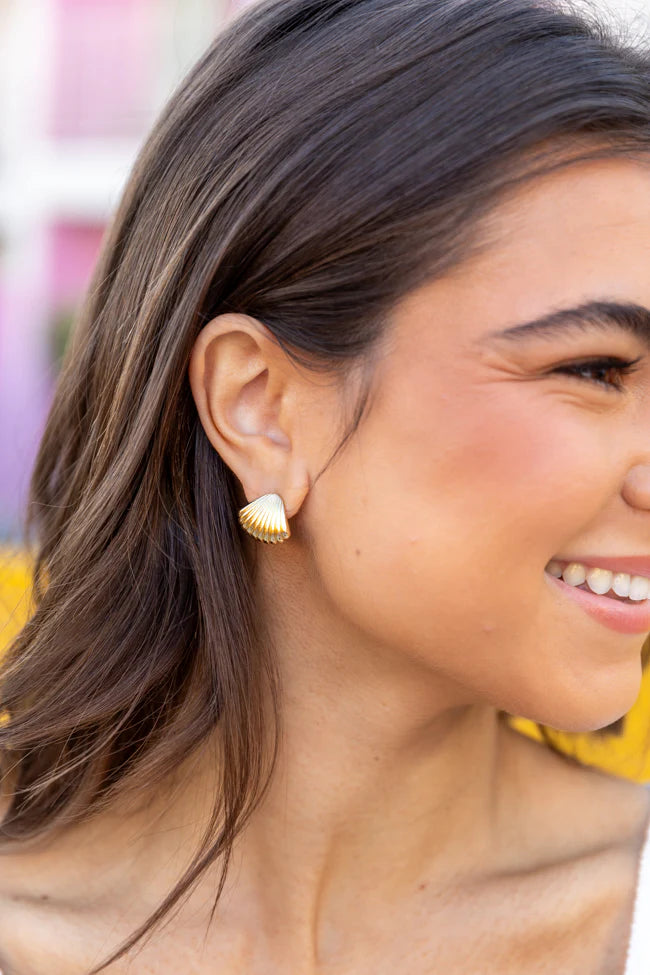 Gold Shell Earrings