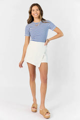 My Favorite Ivory Denim Skort