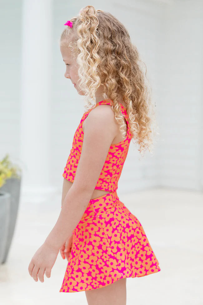 Kid's Don't Sweat It in Floral Flair Active Skirt SALE