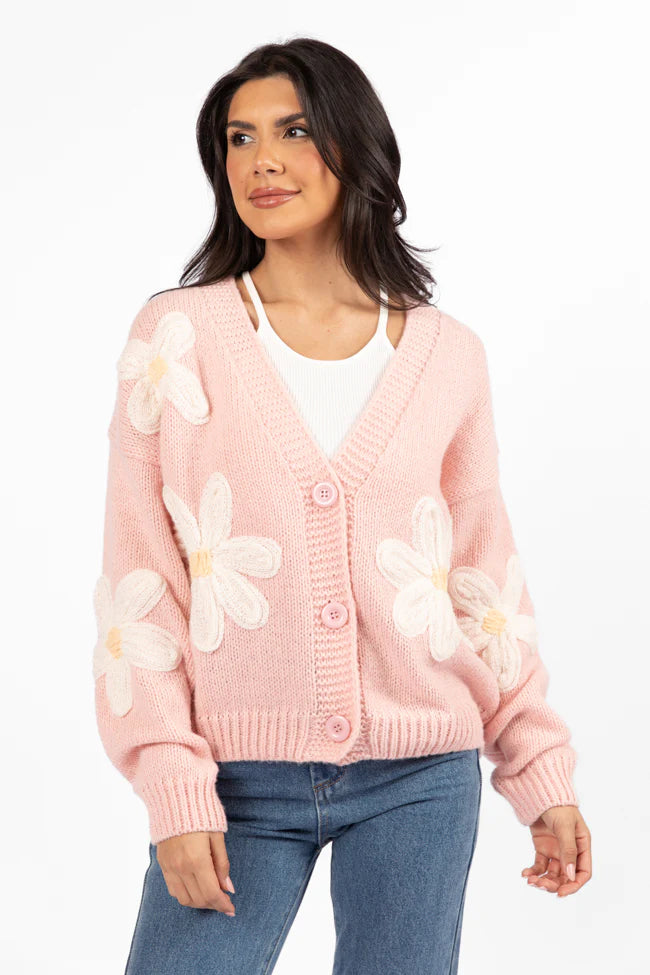 Waiting On Forever Pink Floral Cardigan SALE