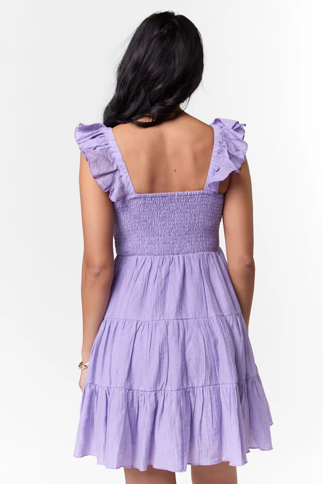 It's My Day Lilac Smocked Top Mini Dress