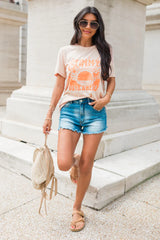 Sunny Days Ahead Graphic Heather Peach Tee