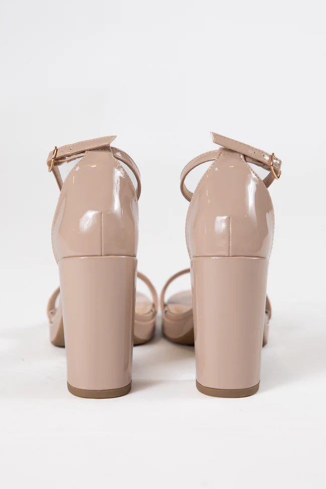 Shivani Nude Leather Heels SALE