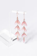 Falling Petals Pink Earrings