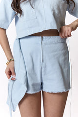 New Ways Ice Blue Wrap Skort