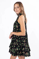 Called It Black Floral Print Mini Dress