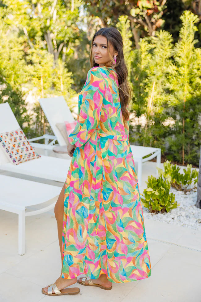 Eyes On Paradise in Kaleidoscope Dreams Belted Kimono Cover Up SALE