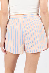 Sunday Morning Coral Multi Striped Boxer Shorts