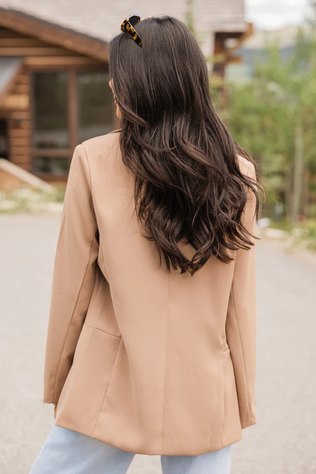 Back In Business Camel Long Blazer FINAL SALE