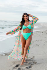 Eyes On Paradise in Kaleidoscope Dreams Belted Kimono Cover Up SALE