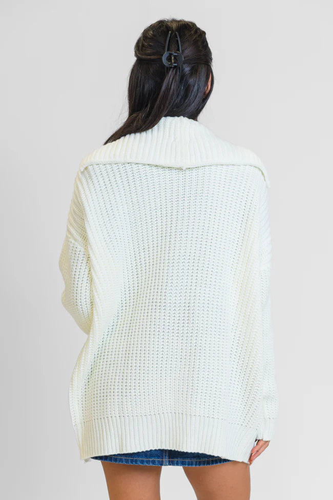 All In Theory Cream Oversized Cardigan FINAL SALE