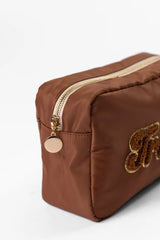 Brown "Travel" Travel Pouch