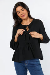 Close To Me Black Bow Detail Blouse SALE