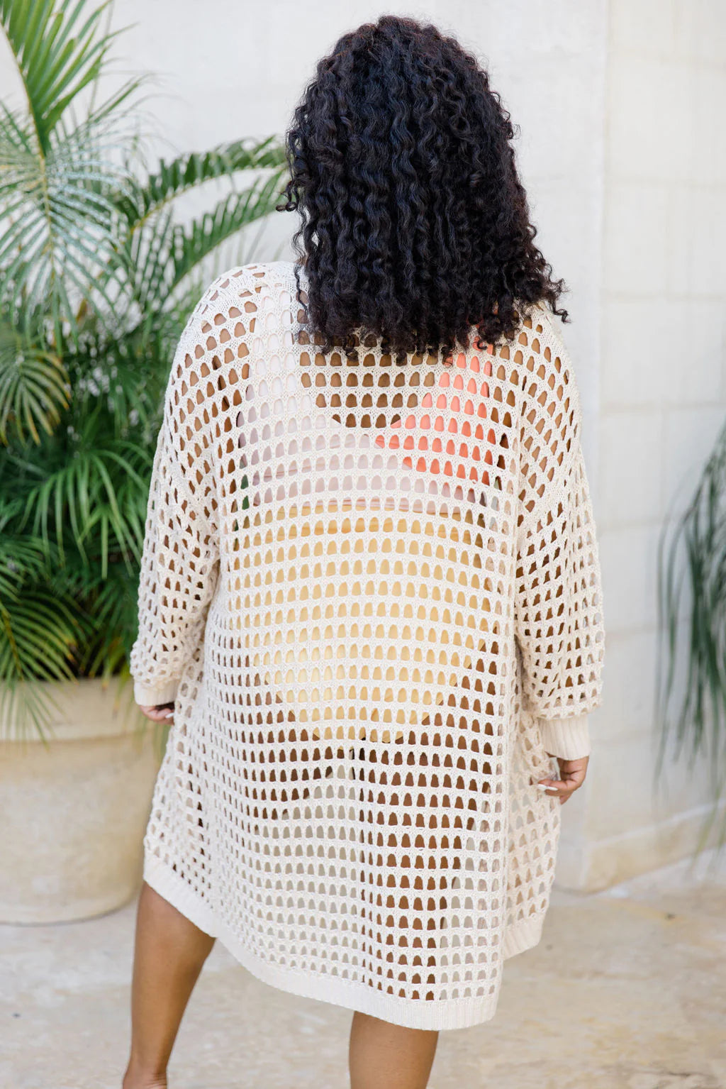 Let It Slide Beige Crochet Cardigan SALE