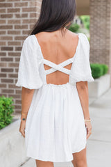 Stories Of Mine Back Detail White Dress SALE