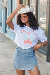 Music City Butterfly White Boxy Tee