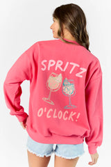 Cin Cin! Light Red Graphic Sweatshirt