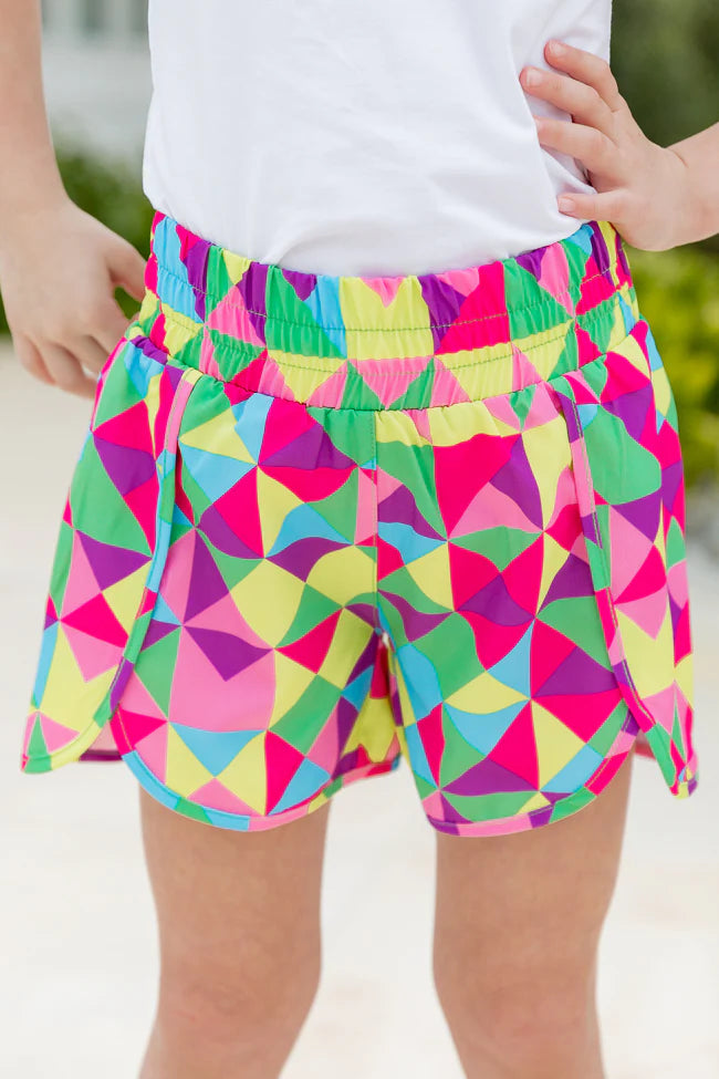 Kid's Errands To Run in Dimensional Diva High Waisted Athletic Shorts SALE