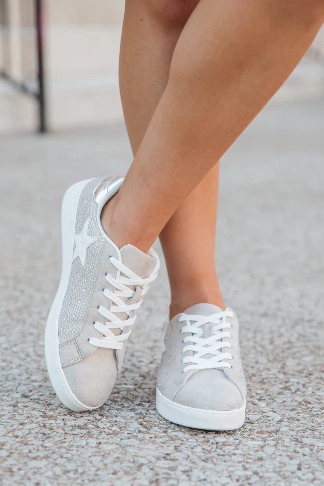 Karlie Taupe Rhinestone Star Sneaker SALE