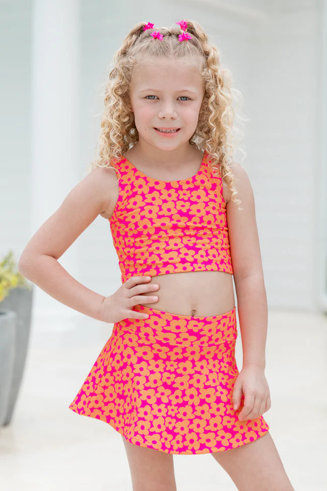 Kid's Don't Sweat It in Floral Flair Active Skirt SALE