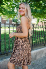 Need You More Leopard Printed Babydoll Dress SALE