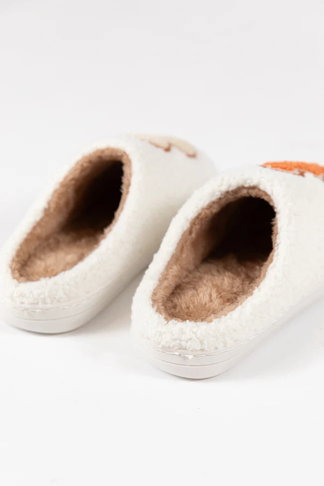 Christmas Cookies Ivory Slippers  FINAL SALE