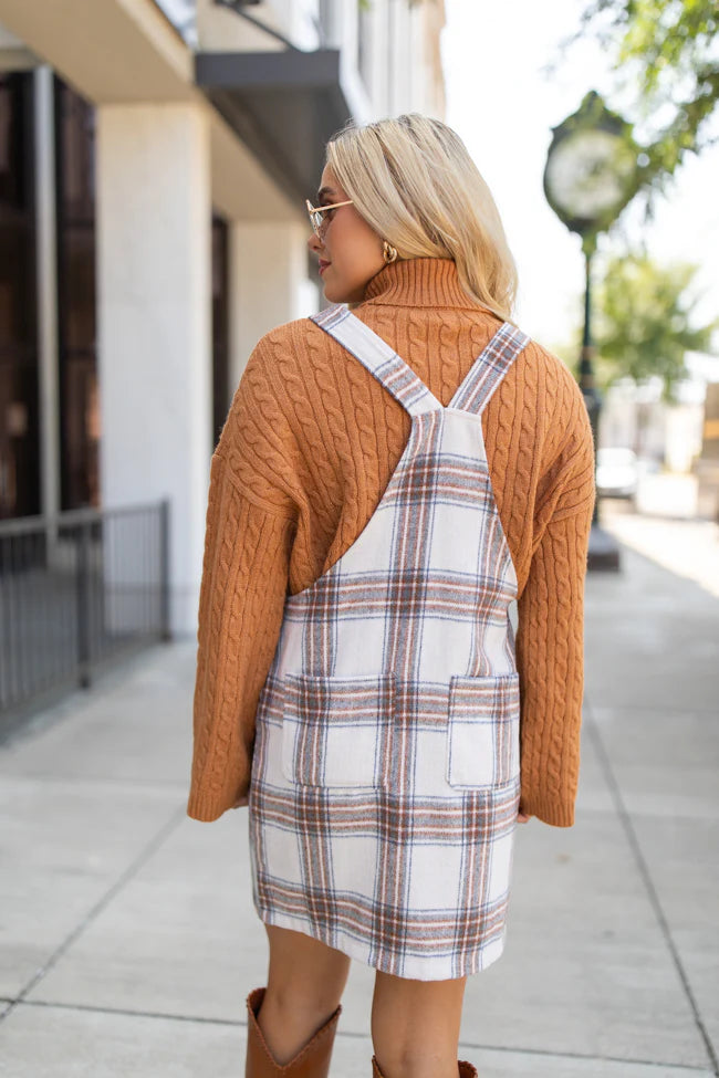 Over It Plaid Overall Mini Dress FINAL SALE